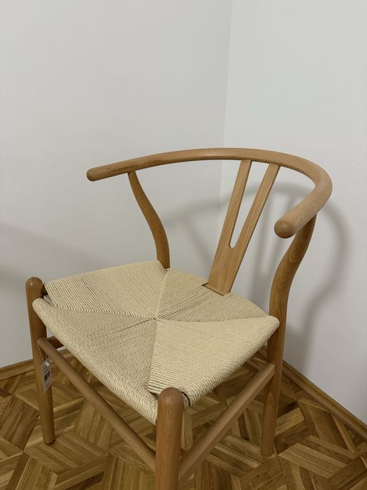 Krzeslo derwniane nordic wishbone