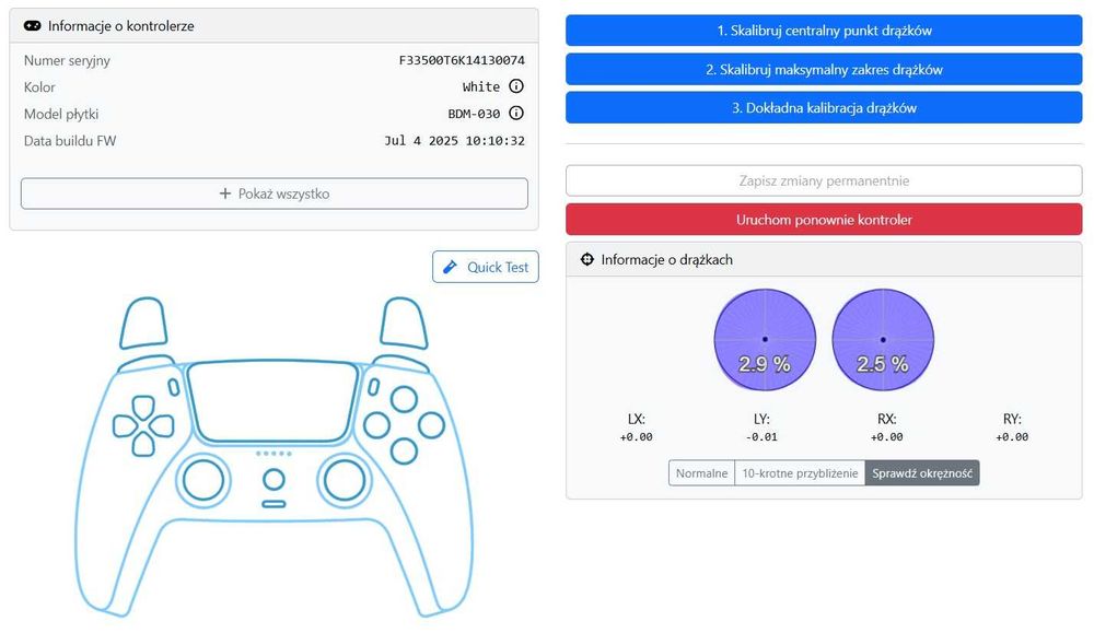 Pad DualSense PS5 White biały – nowe analogi magnetyczne