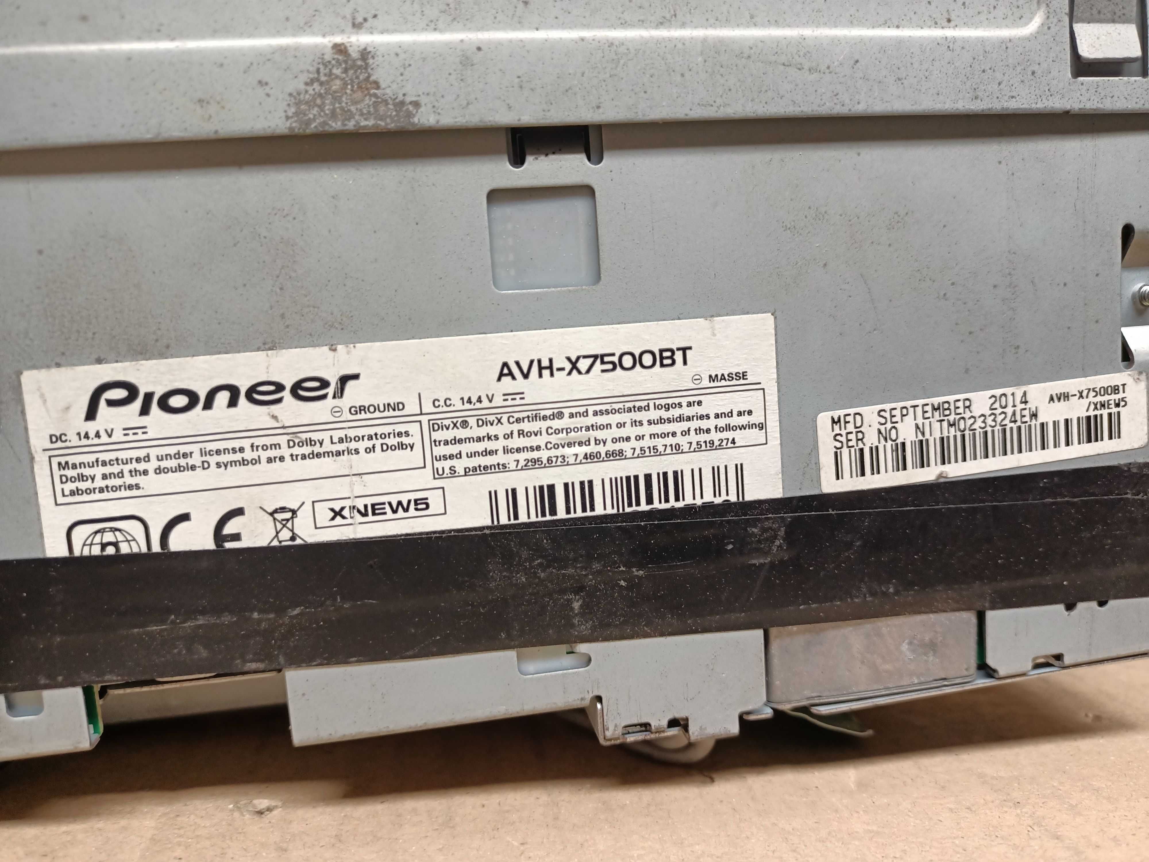 Radio Pioneer AVH-X7500BT BLUETOOTH