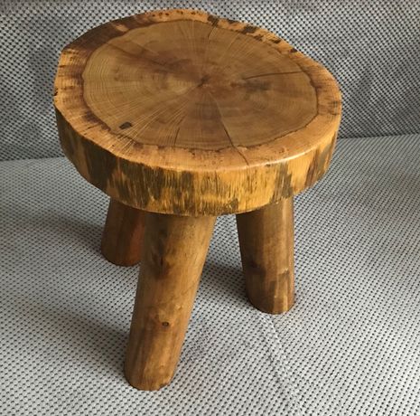 Stolik z żywicą / Taboret / Krzesełko plaster drewna żywica