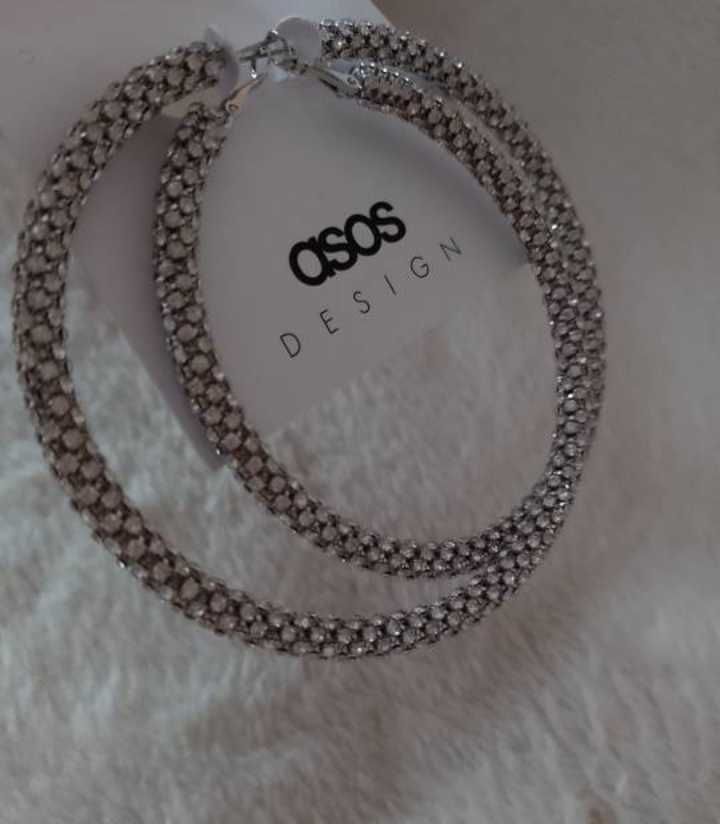 ASOS/ Duże, Bogato zdobione kolczyki koła z Londynu, NOWE