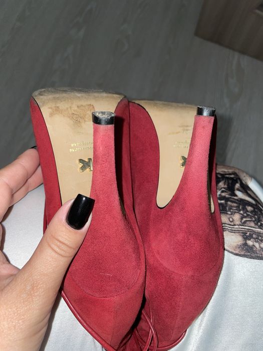 Ботильйони натуральний замш/шкіра