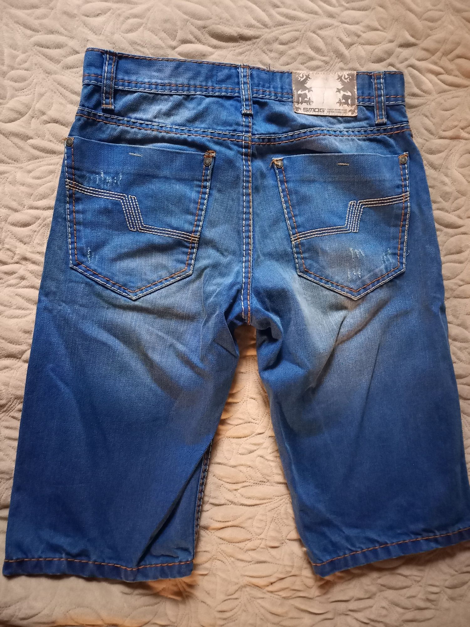 Spodenki chłopięce jeans XS Smog