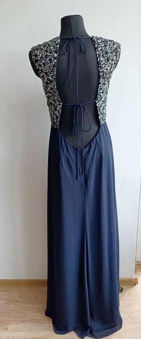Granatowa suknia wieczorowa Riccovero rozmiar XL