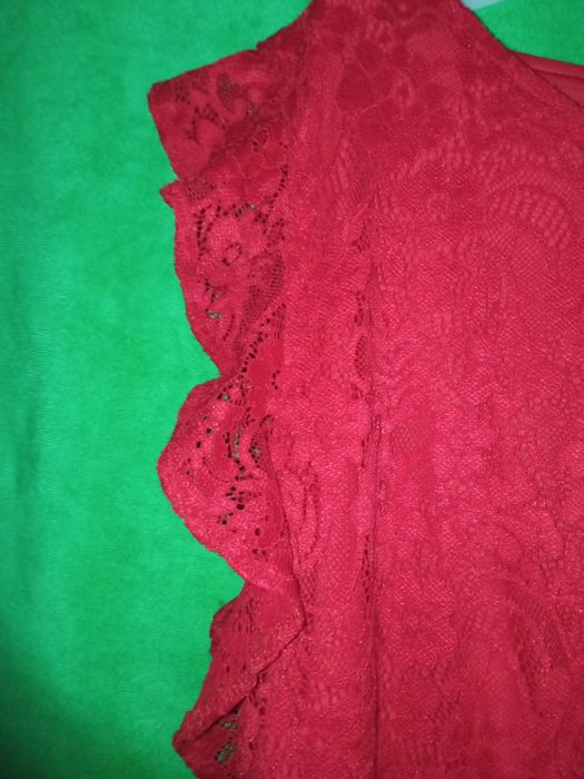 Czerwona podwójna sukienka