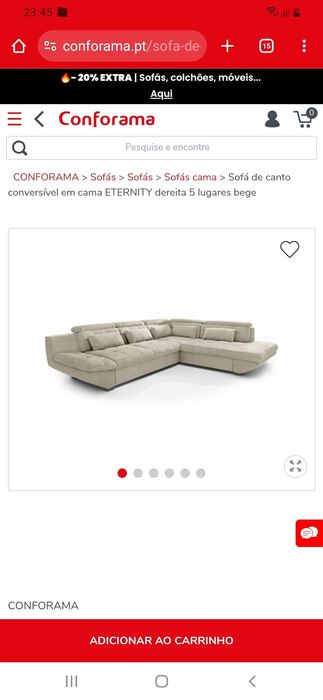 Sofá como novo beje