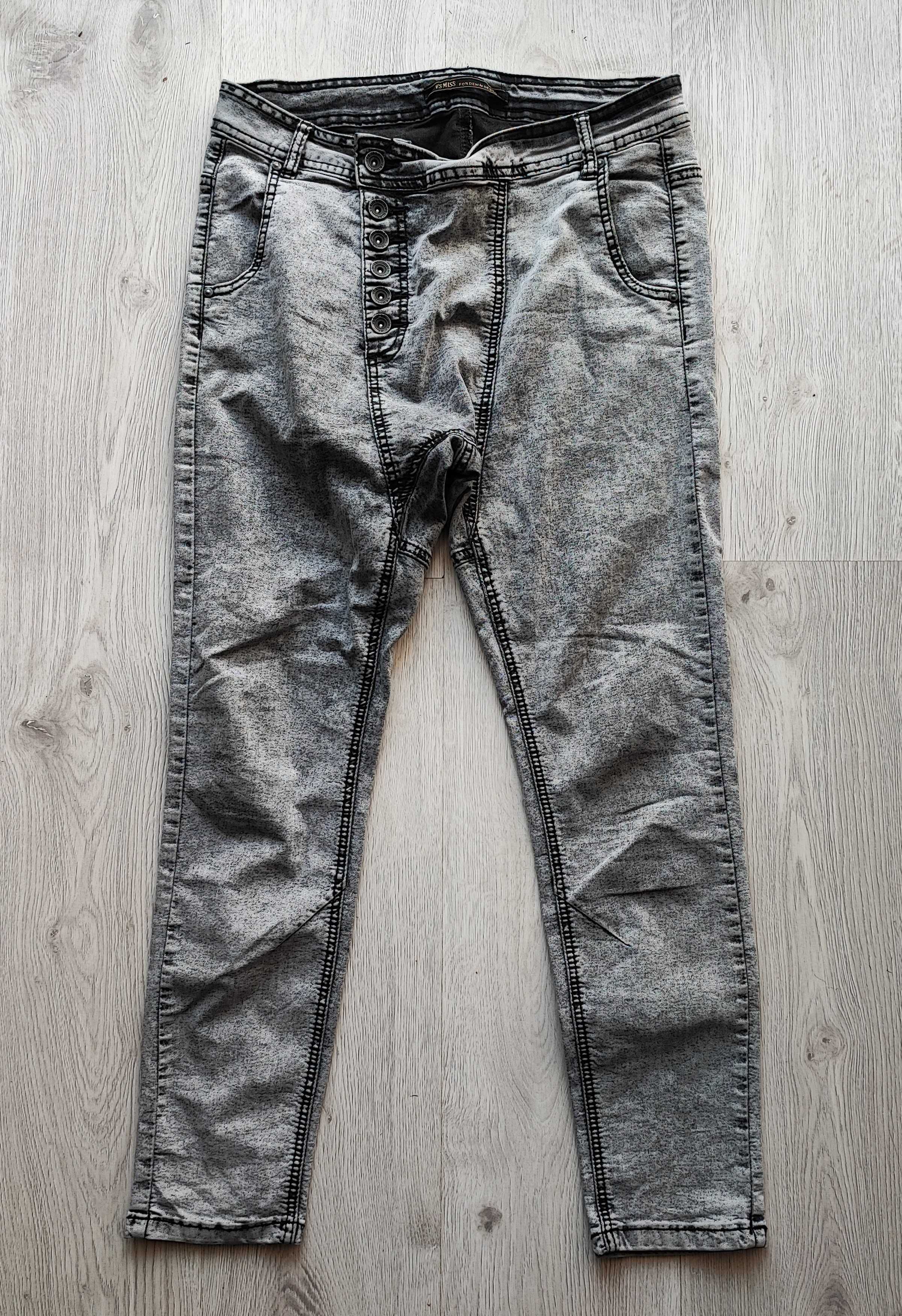 Szare spodnie jeansowe 42 XL VS. MISS