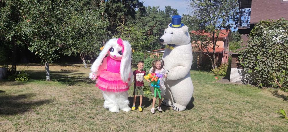 Привітання з Днем Народження. Аніматори. Зайка, Теді, Стіч, Панда