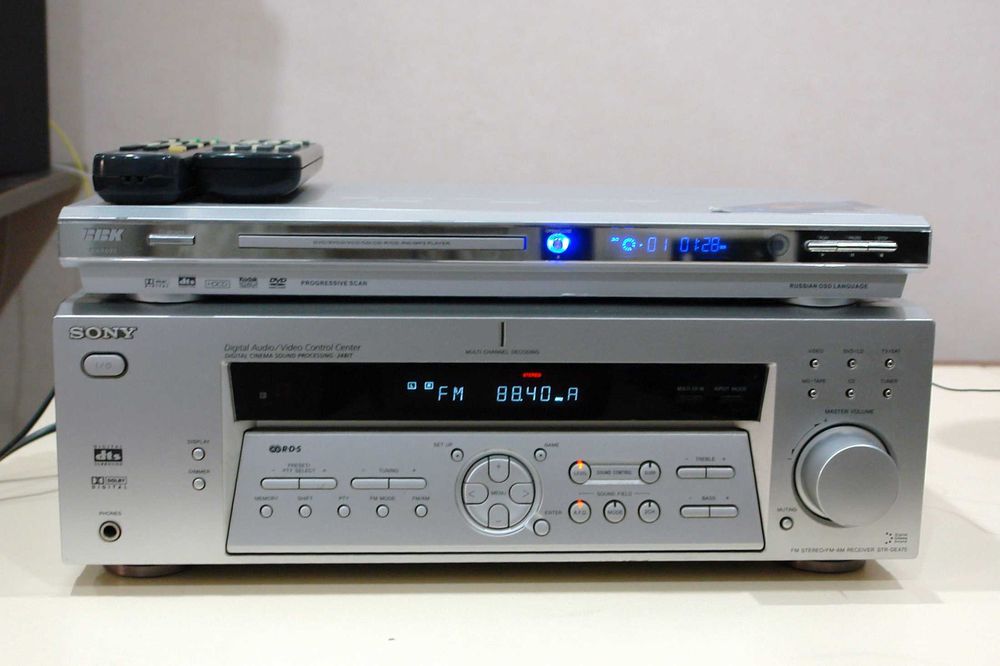 Аудио видео ресивер Sony STR-DE475. CD/DVD плеер BBK 969S + пульты ДУ