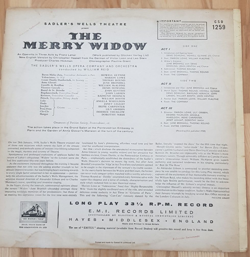 The Merry Widow  Franz Lehar