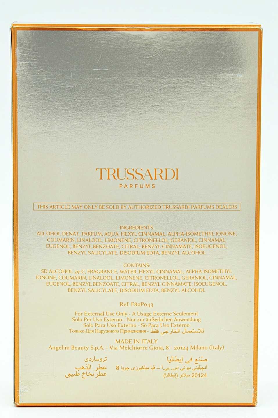 Trussardi Scent Of Gold 100ml Woda Perfumowana UNISEX OPIS !! UNIKAT