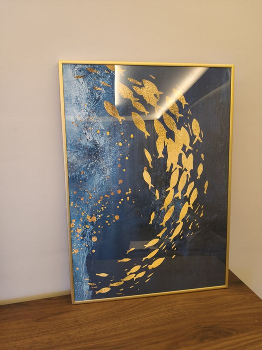 Obraz w zlotej ramce