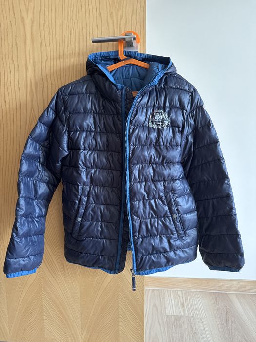 Kurtka granatowa chłopięca przejściowa Napapijri rozmiar 152 cm