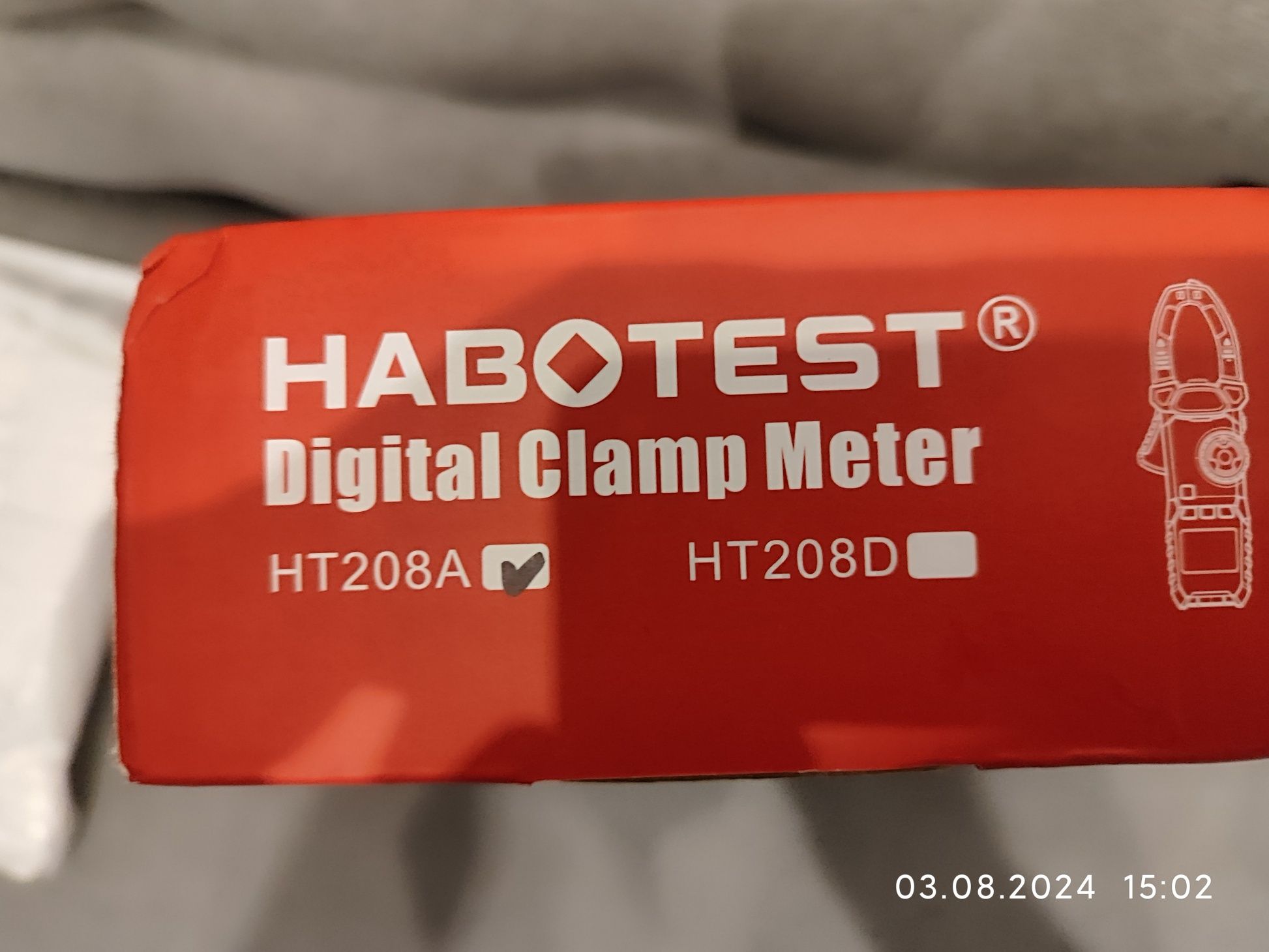 HABOTEST HT208A, струмові кліщі,TrueRMS, AC 1000A