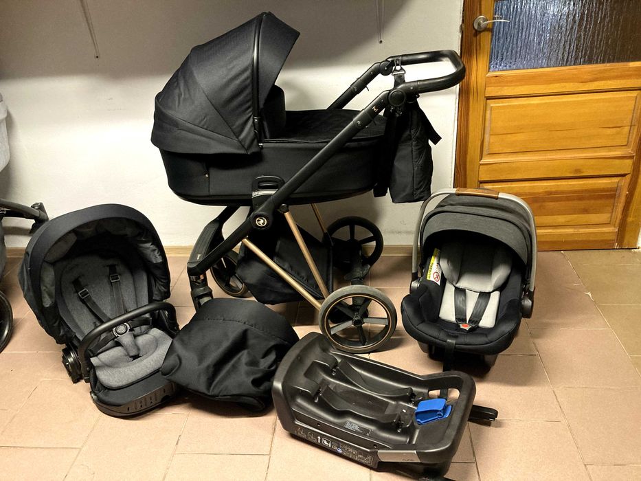 Wózek ROAN IVI 2w1 / 3w1 / 4w1 Isofix Śliczny Kolor Czarny Gwarancja
