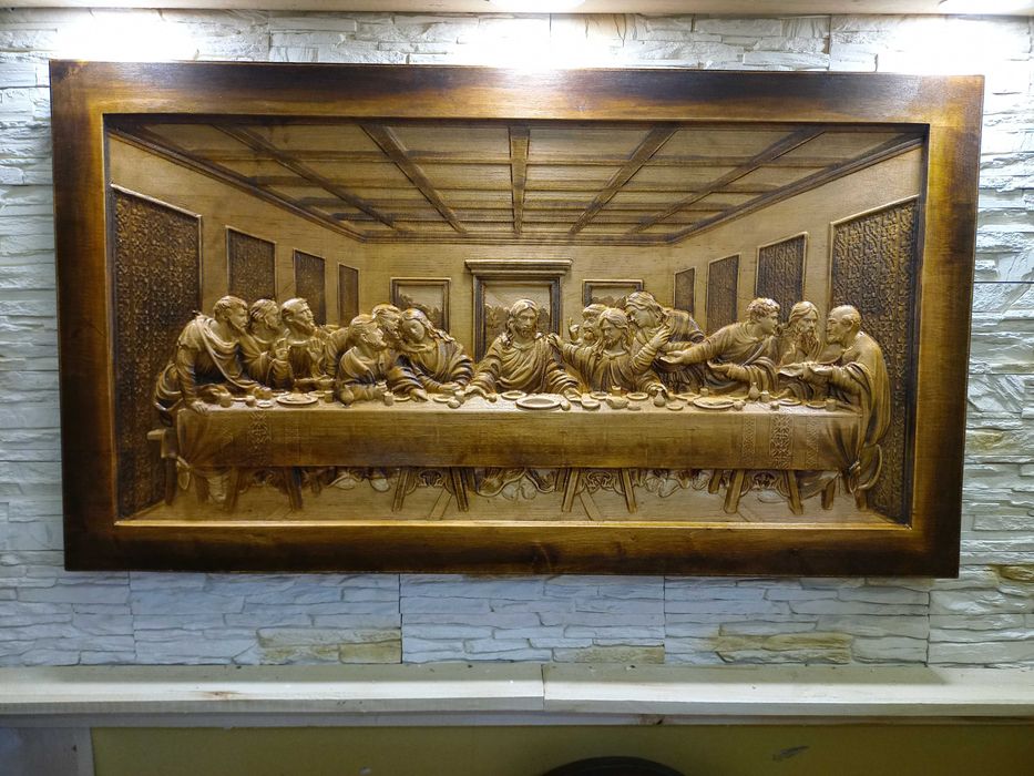 Ostatnia Wieczerza- Plaskorzezba-Drewno