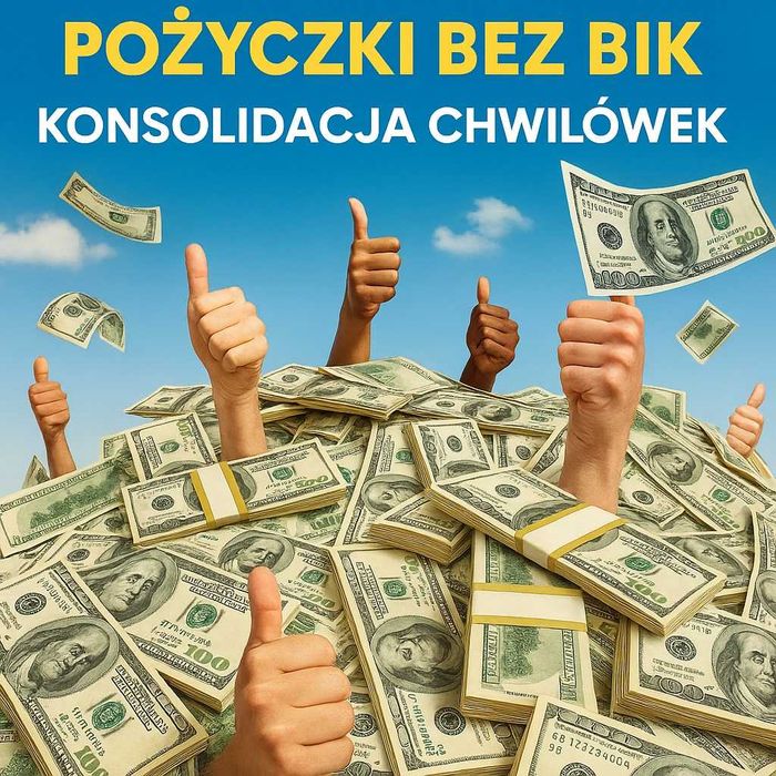 Pożyczka bez BIK/KRD na spłatę komornika, konsolidacja chwilówek.800 +