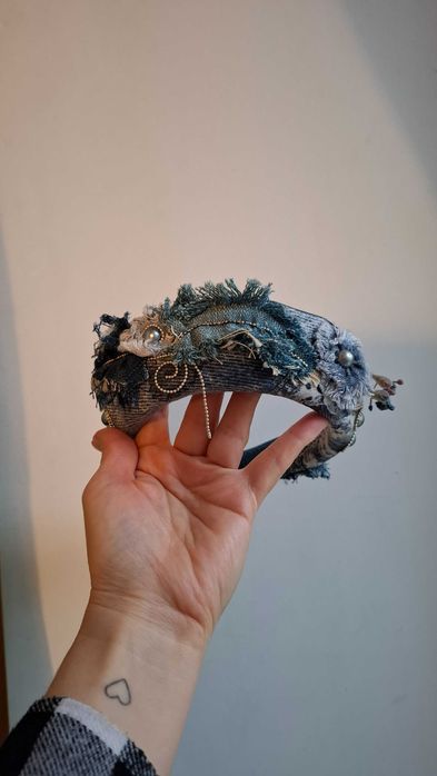 Джинсовый обруч для волос