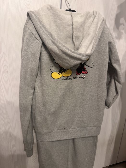 Szary komplet dresowy, dres Myszka Miki