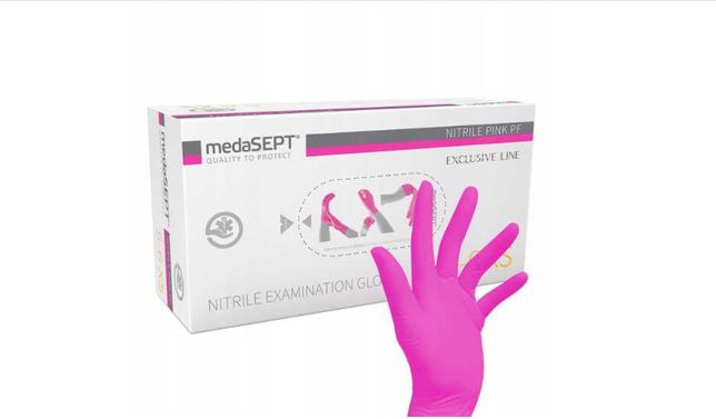 Najtrwalsze rękawiczki jednorazowe nitrylowe  MedaSEPT r. XS 100 szt.