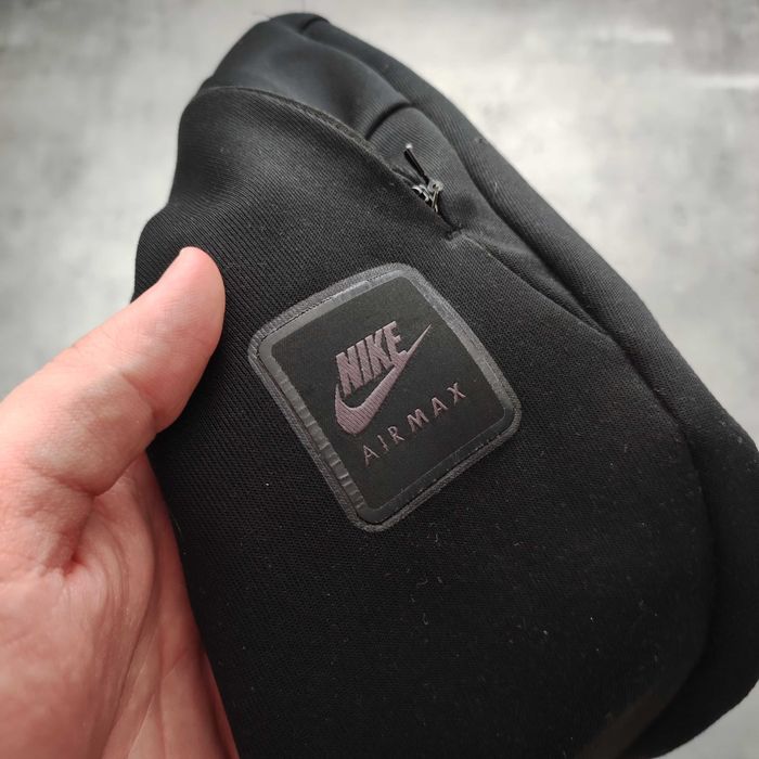 MĘSKIE Dresy Slim Fit Spodnie Sportowe Joggery Nike Czarne AIR MAX