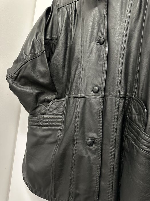 Kurtka skórzana damska czarna M L XL skóra vintage