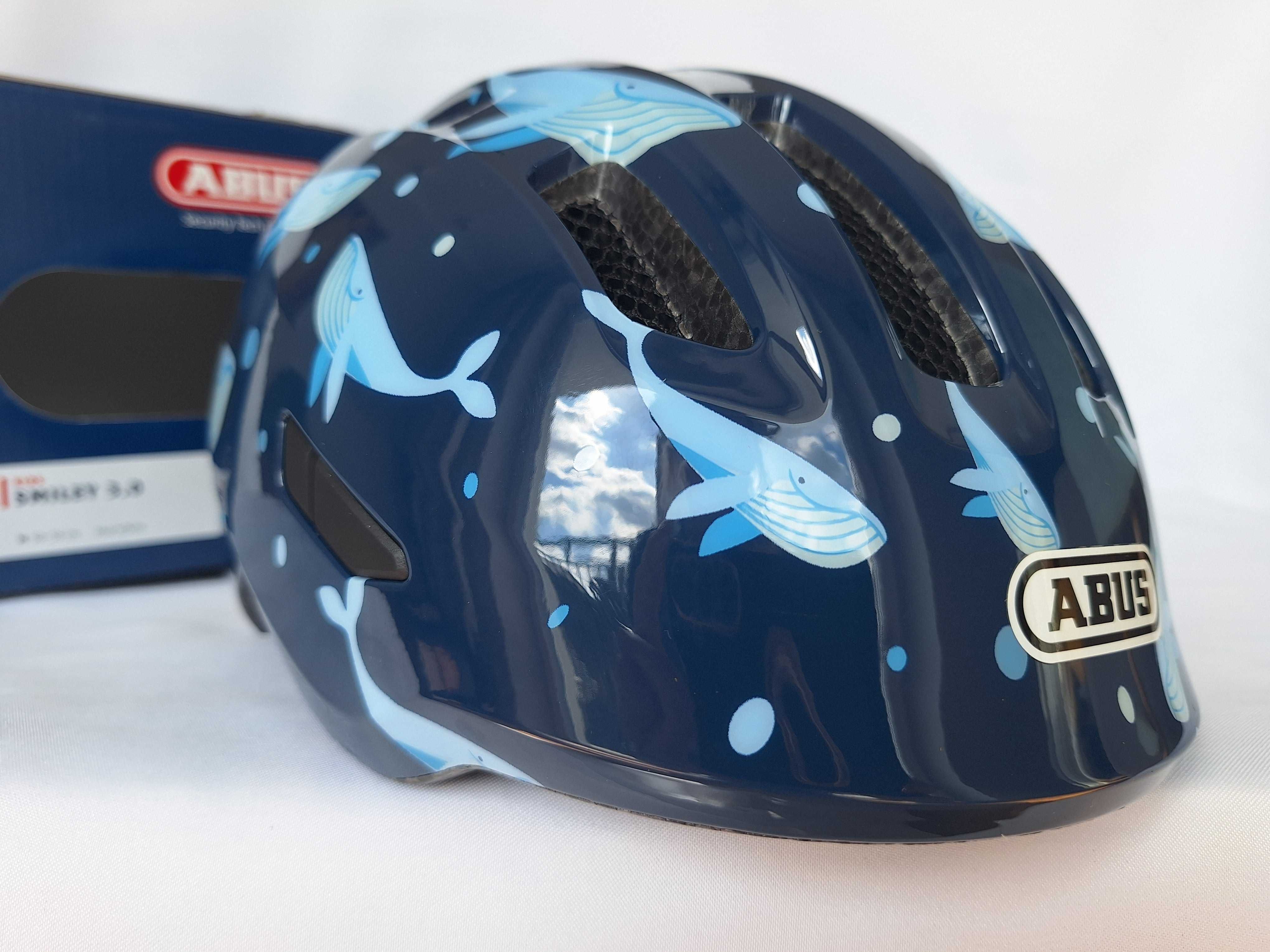 Kask rowerowy dziecięcy Abus Smiley 3.0 Blue Whale M 50-55cm