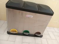 Balde de lixo inox para reciclagem