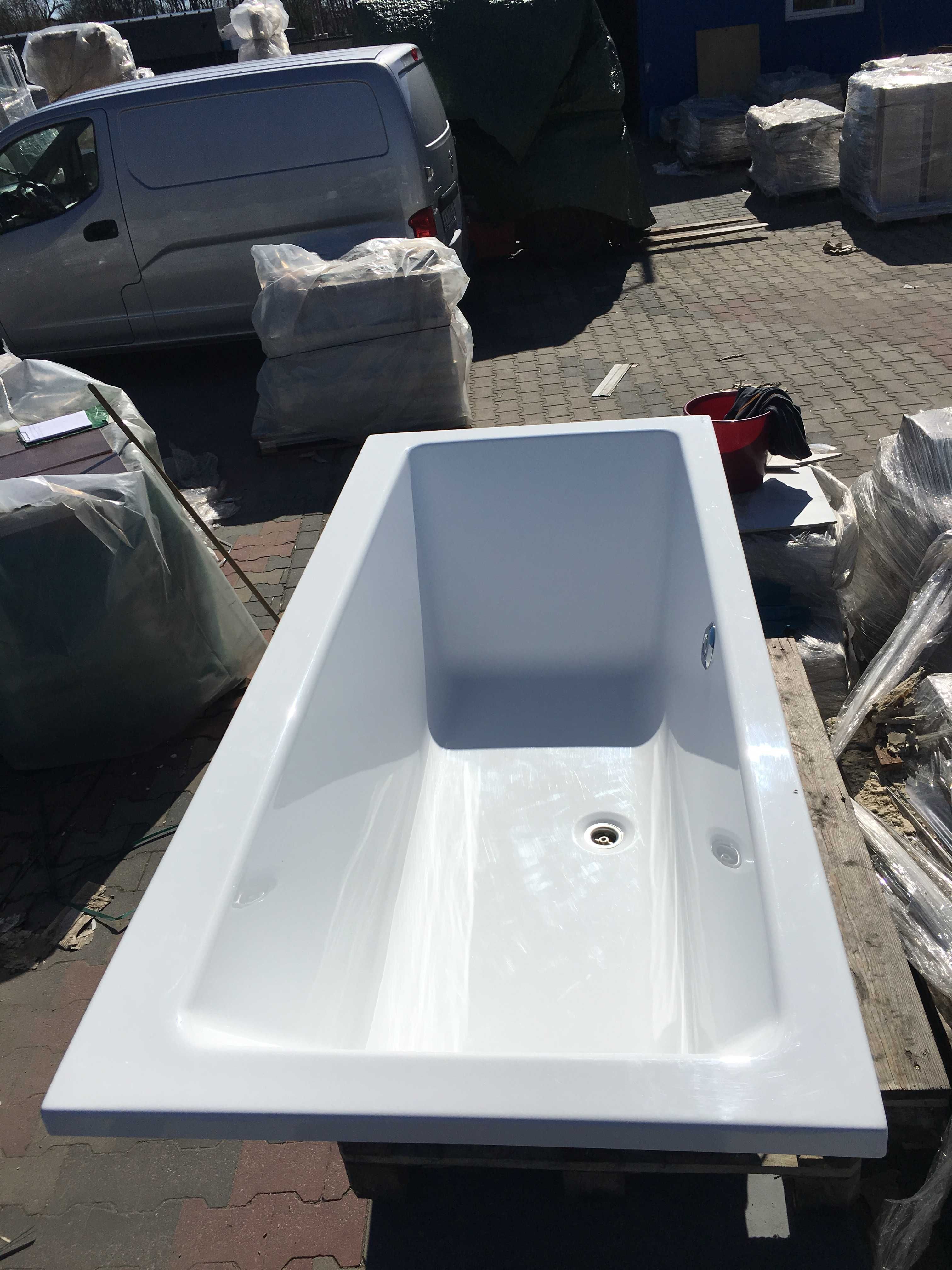 Wanna akrylowa vita 180x80 firmy POOLSPA z syfonem