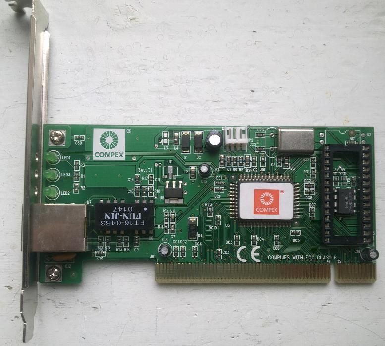 Сетевая карточка Re100tx COMPEX на чипе Realtek 8139, PSI, 10/100Мгц