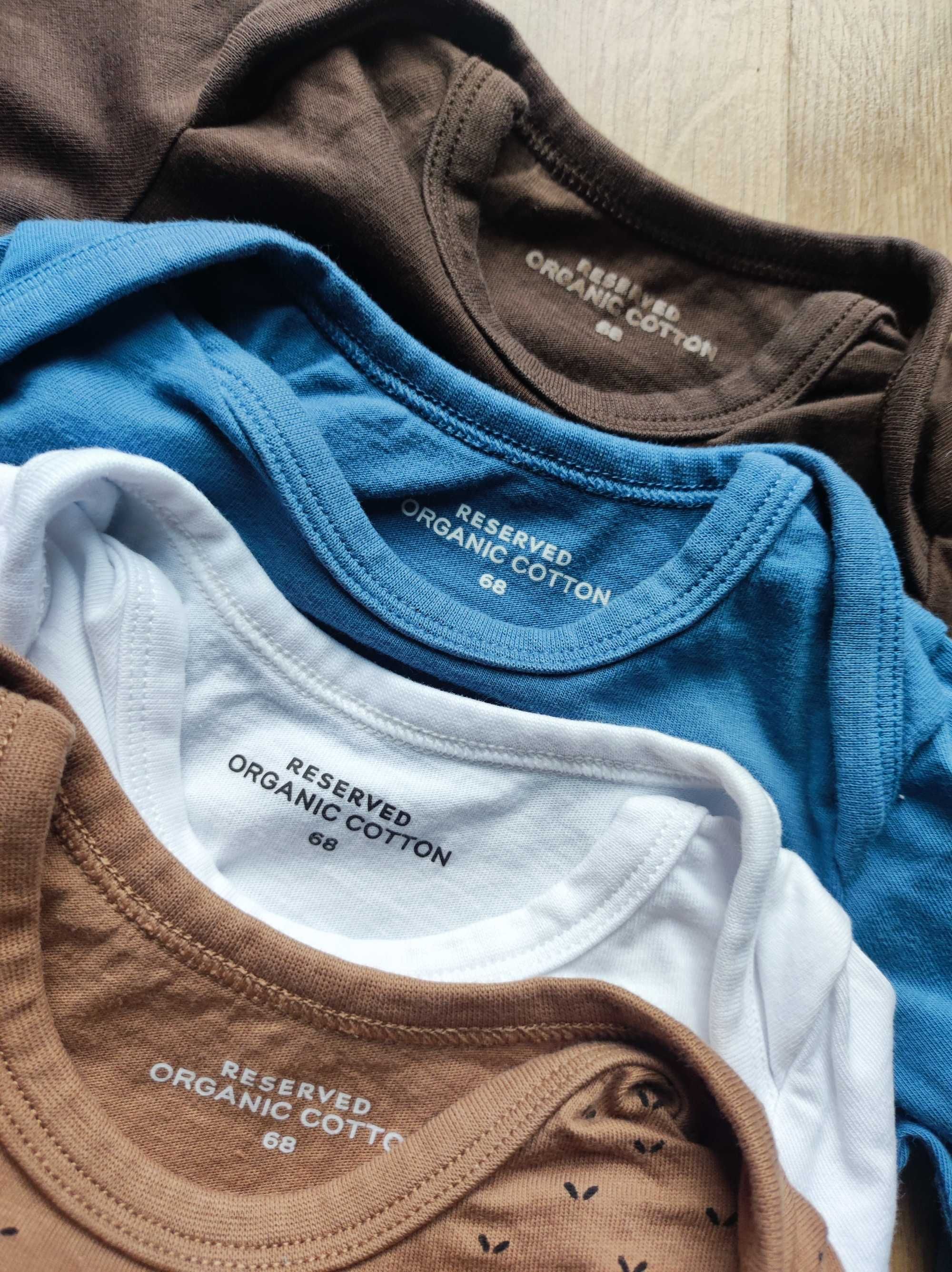 4 pack body z długim rękawem Basic Reserved r.68 unisex