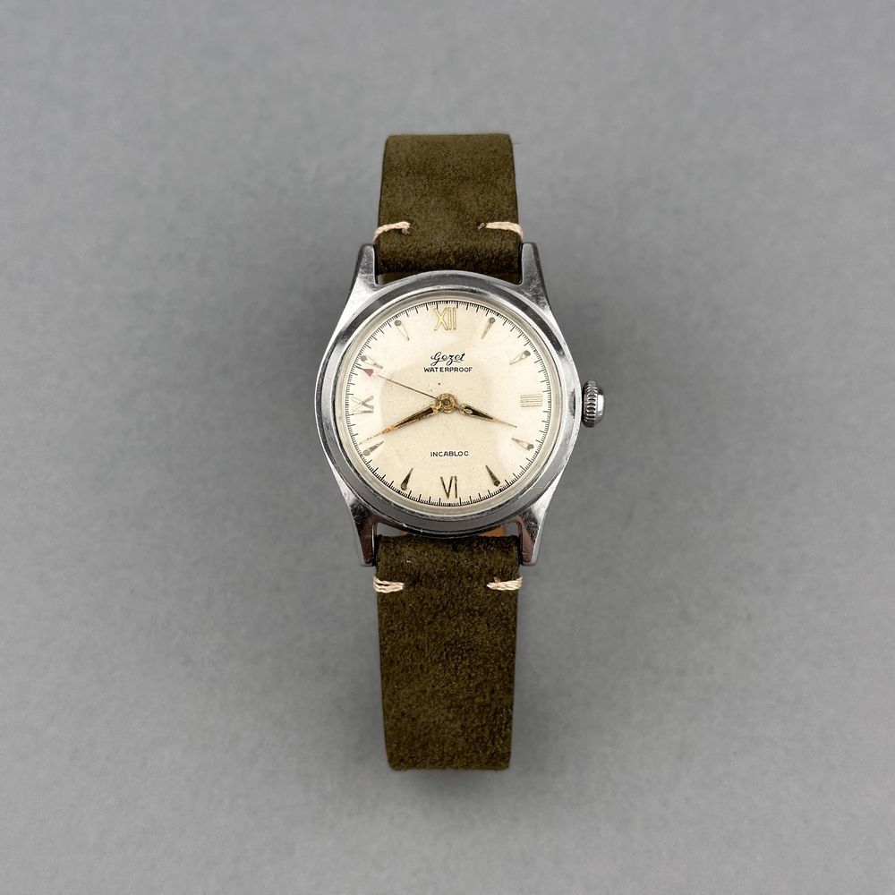 Zegarek vintage Geret – Roman | jasna tarcza | ręczny naciąg | Swiss