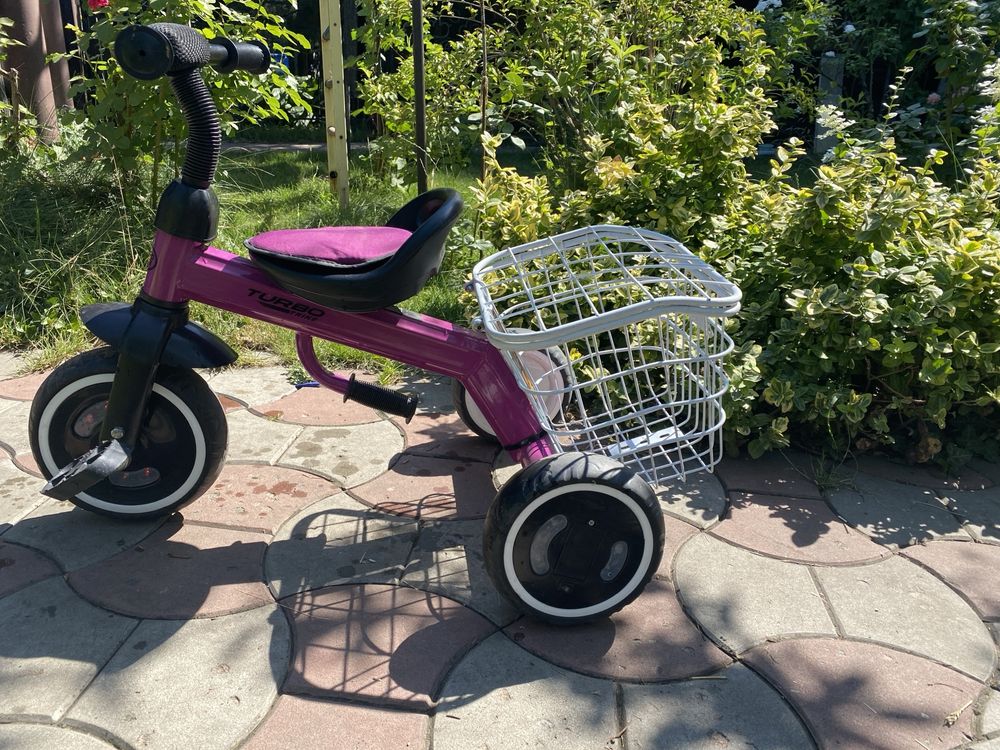 Дитячий триколісний велосипед Turbo Trike ровер з підсвіткою коліс