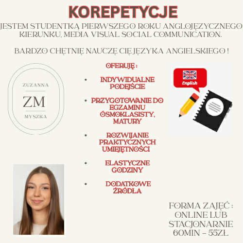 Korepetycje z języka angielskiego