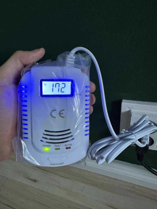 DETEKTOR CZADU Czujnik Gazu Ziemnego LPG I Tlenku Węgla 3w1