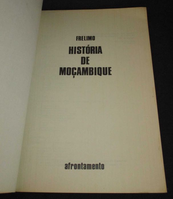 Livro História de Moçambique Frelimo