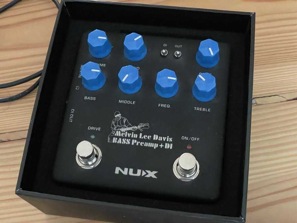 Preamp basowy NUX NBP-5, interfejs, reamp, wyjście XLR, USB, przester