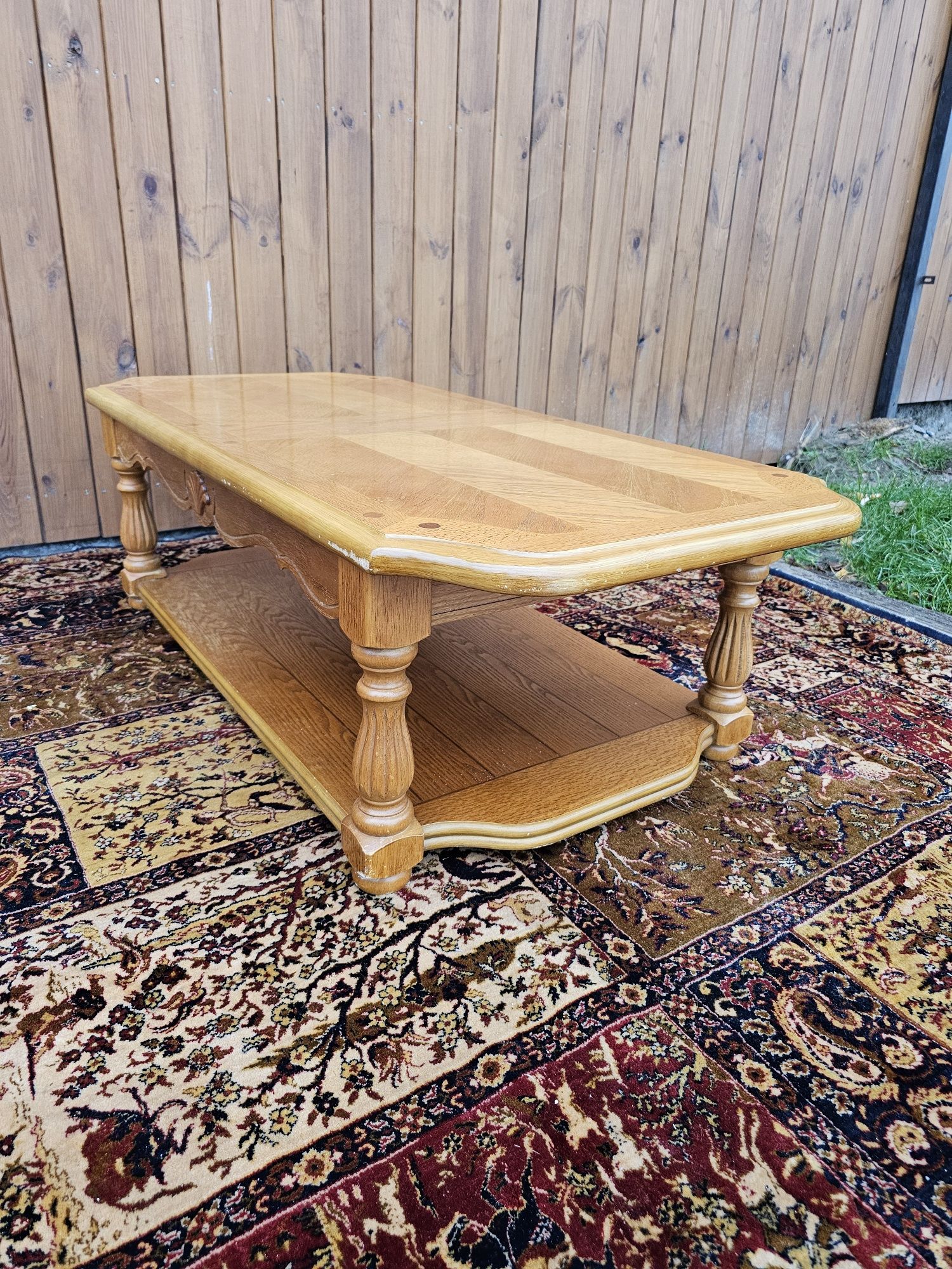 Ława  dębowa jasna 131 x 63 cm #1403 Stylowy Węgrów