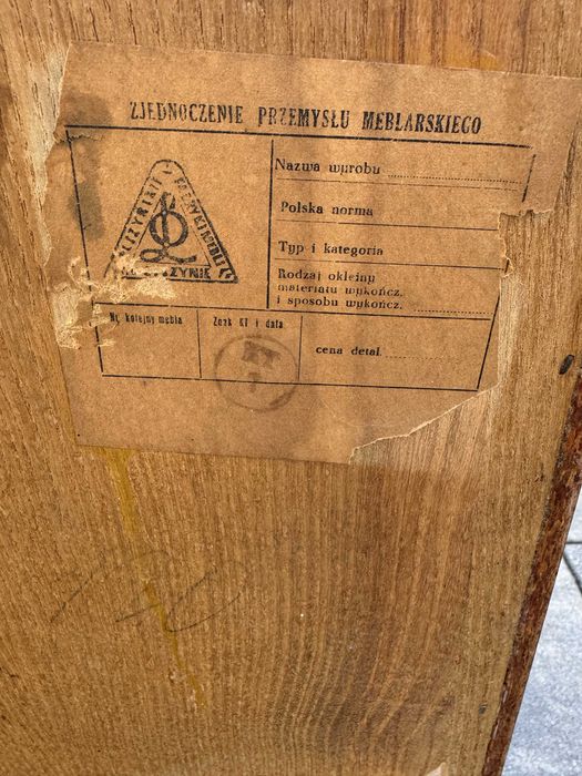 Szafka nocna lakierowana lata 60 70