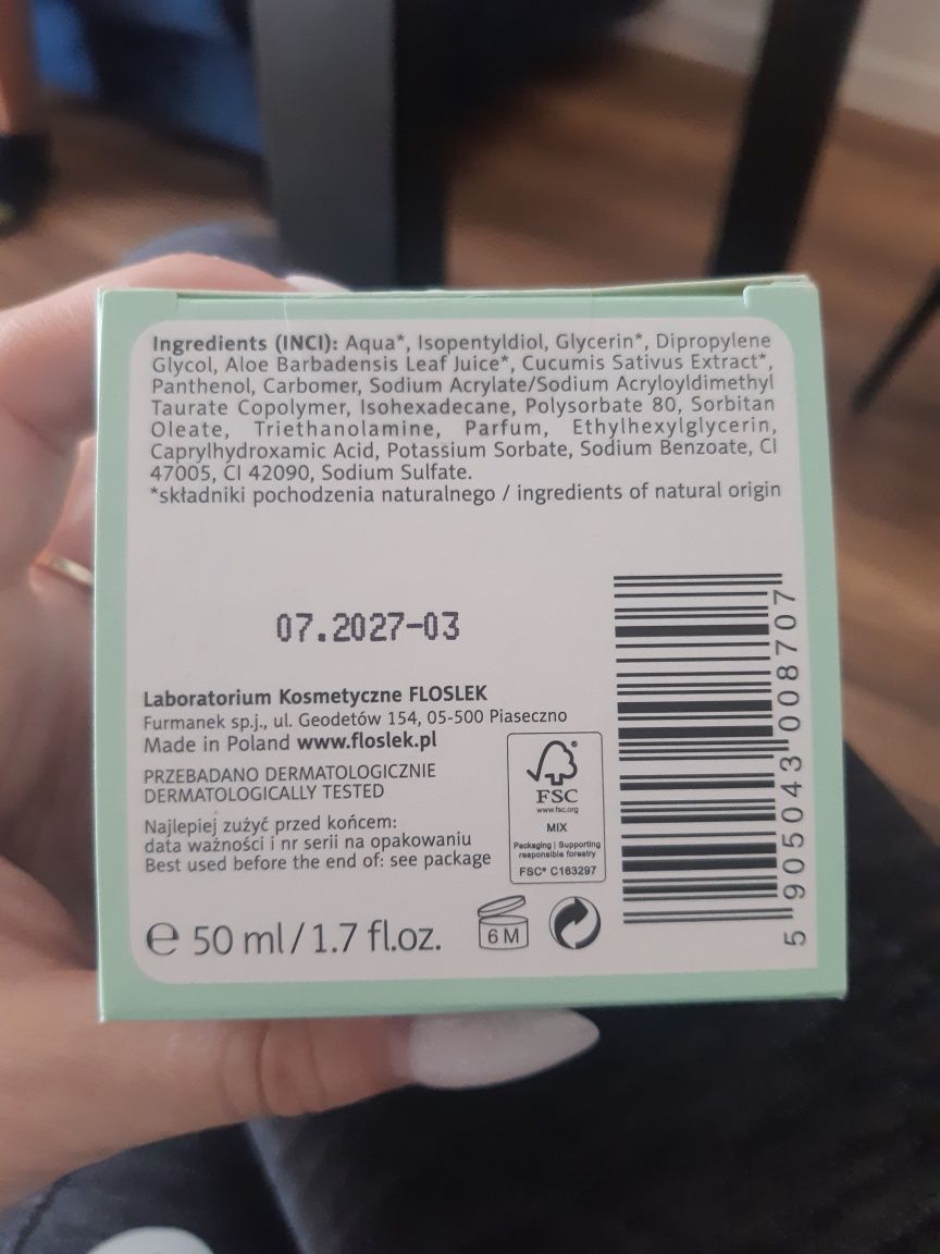 Krem ŻELOVE nawilżenie