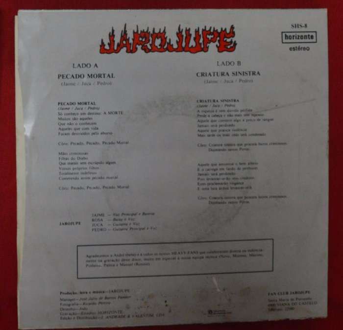 Jarojupe - Pecado Mortal / Criatura Sinistra (Vinil/Single)