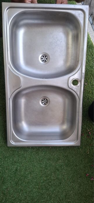 Zlewozmywak dwukomorowy Inox