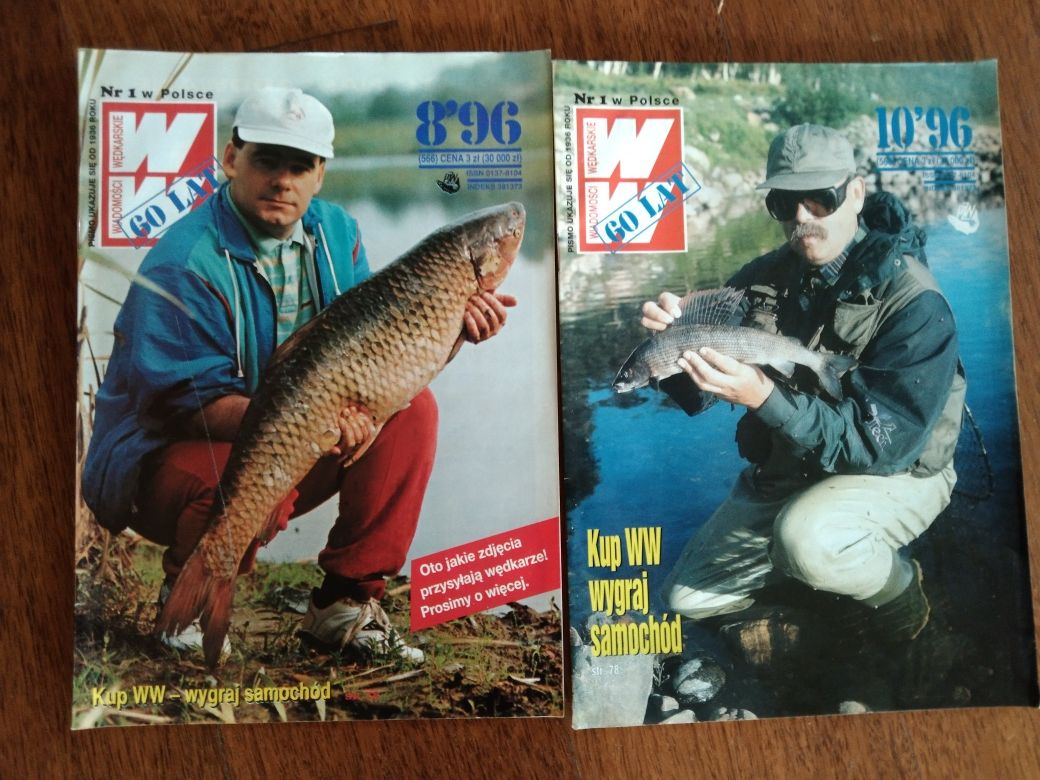 Czasopisma Wiadomości Wędkarskie rok 96/97/98