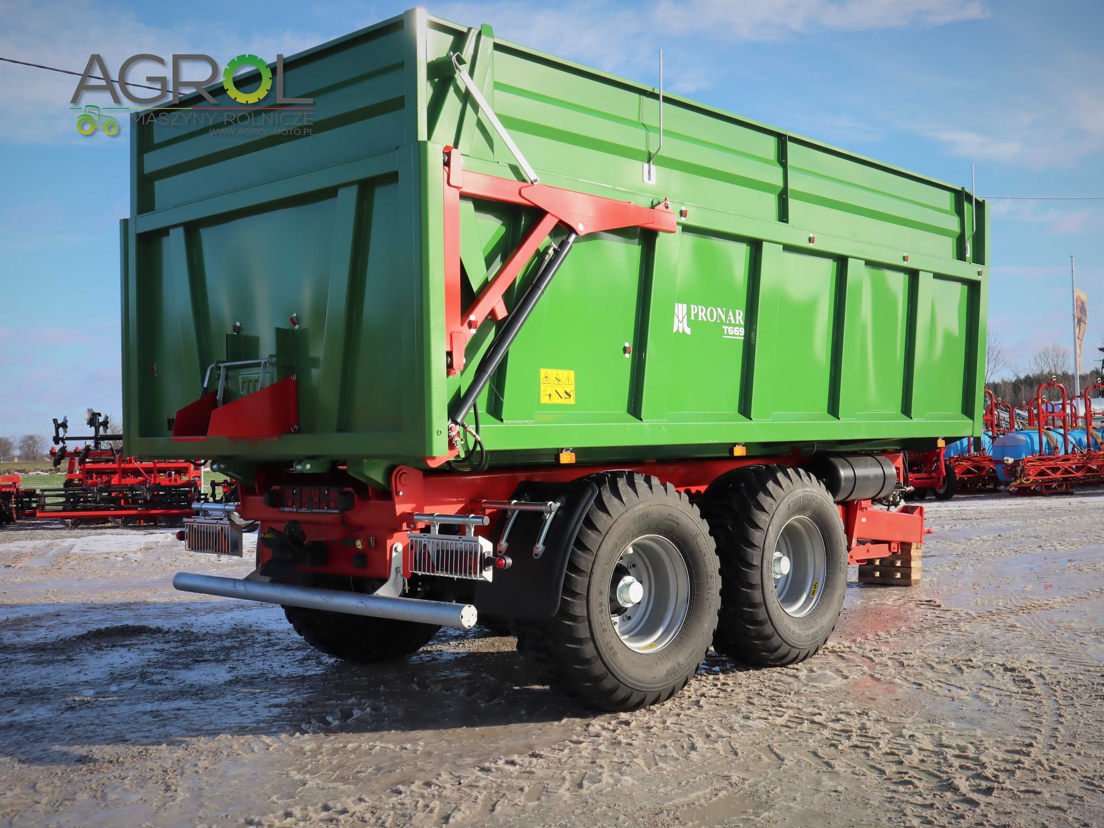 Przyczepa skorupowa 14t T669 Pronar od ręki tandem