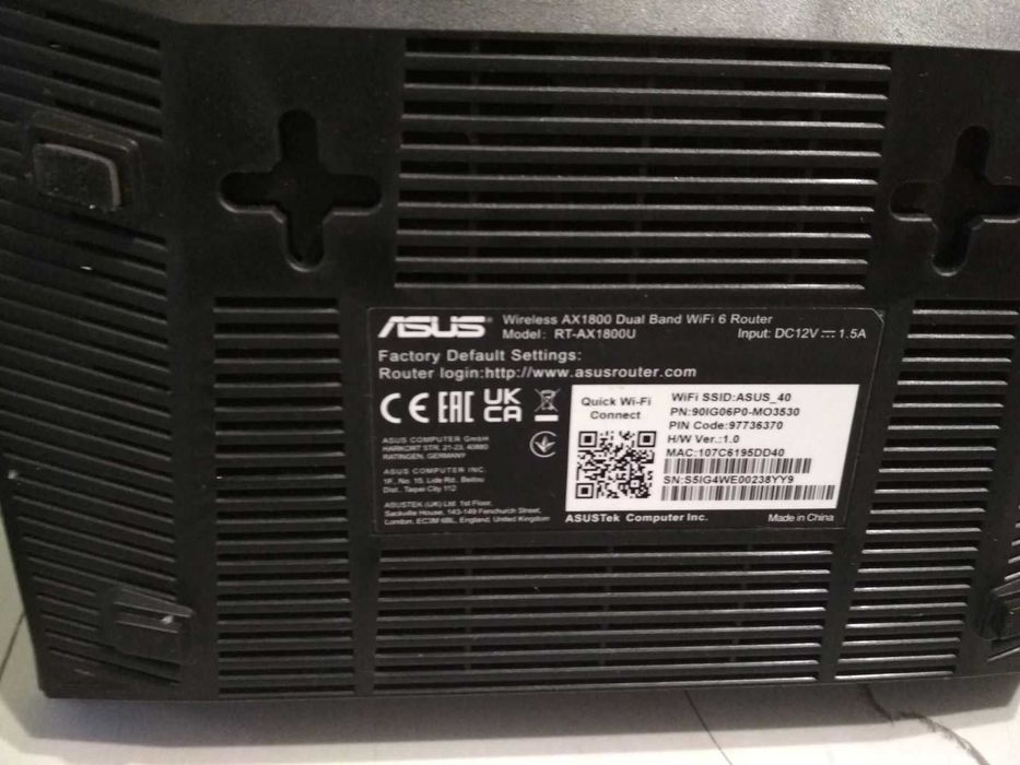 Router Asus RT-AX1800U Dwuzakresowy Wi-Fi 6