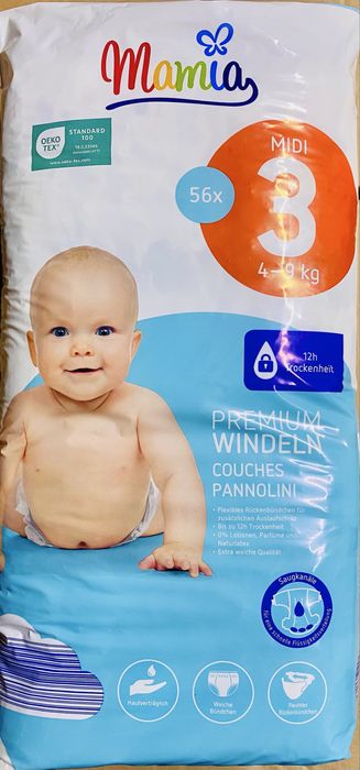 Peluchy Mamia midi 3 (4-9 kg)  56 sztuk w paczce