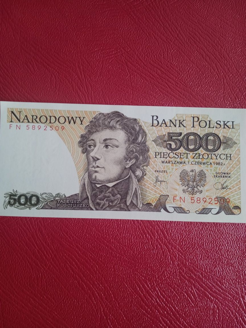 500 zł PRL banknot . Kościuszko