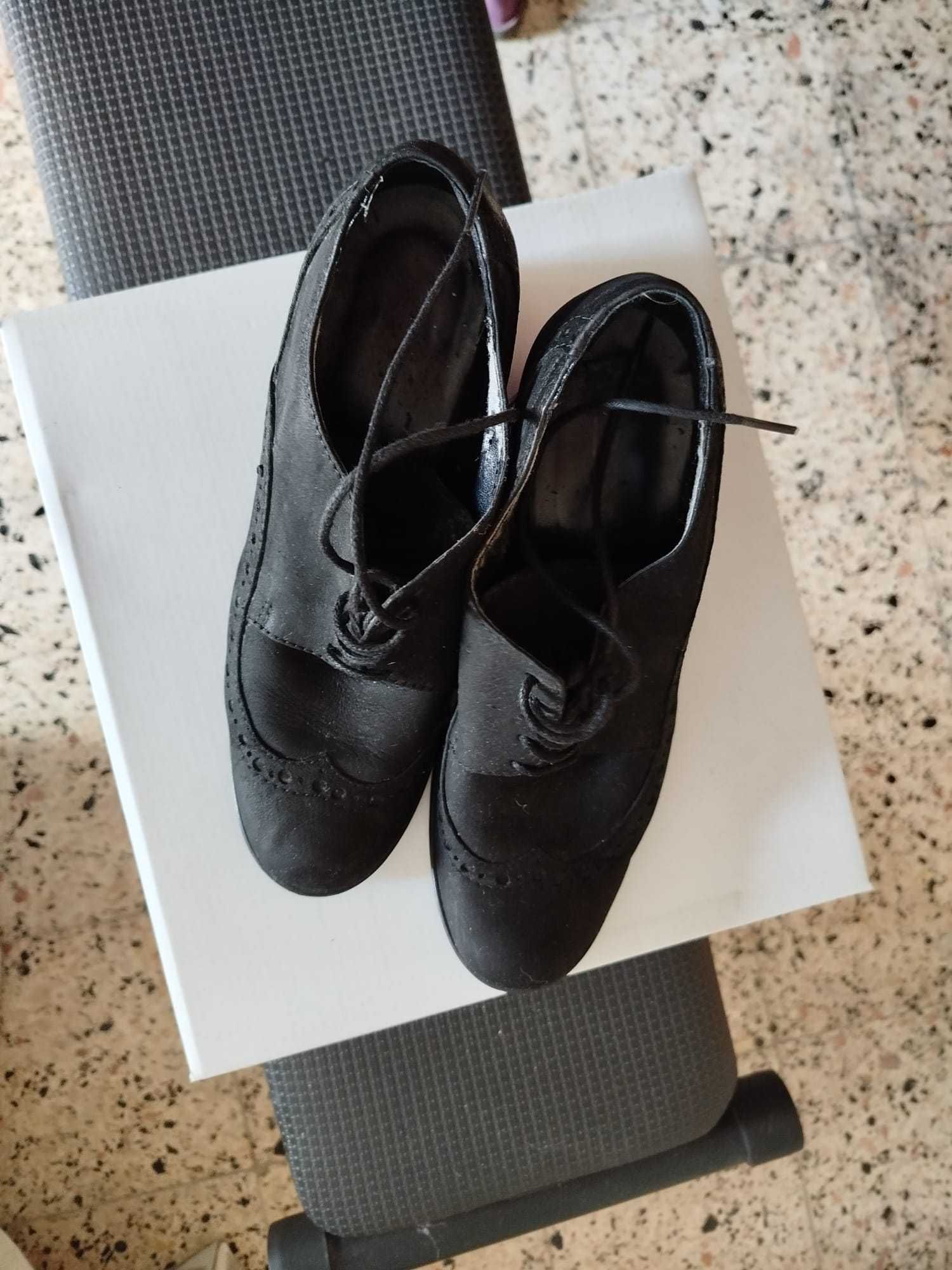 Black Heeled Brogues