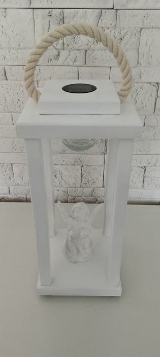 Lampion solarny led z figurką aniołka