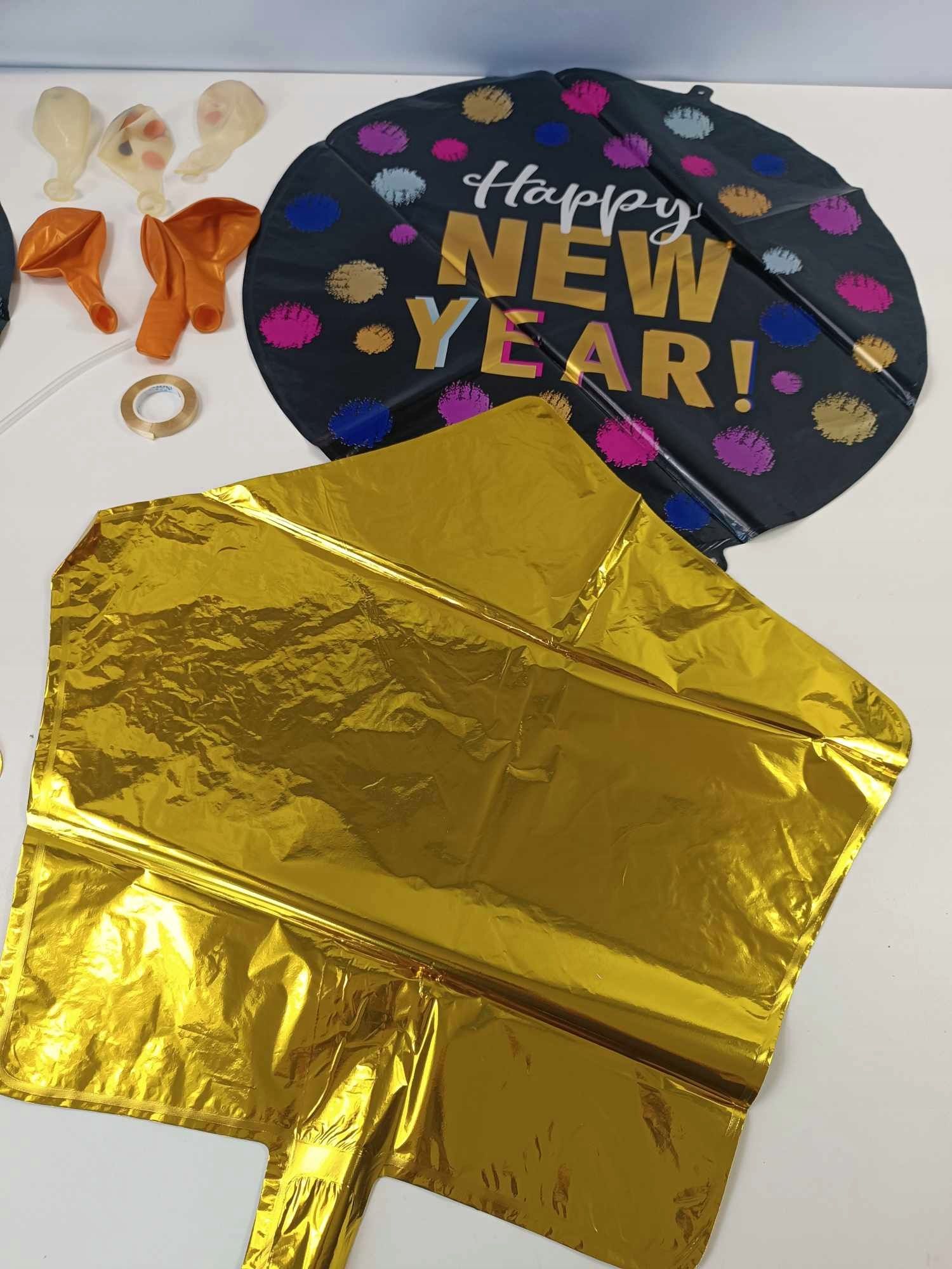 Sylwester zestaw balonów Happy New Year dekoracja sylwestrowa balony